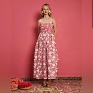 Sister Jane Pansy Jacquard Ruffle Dress